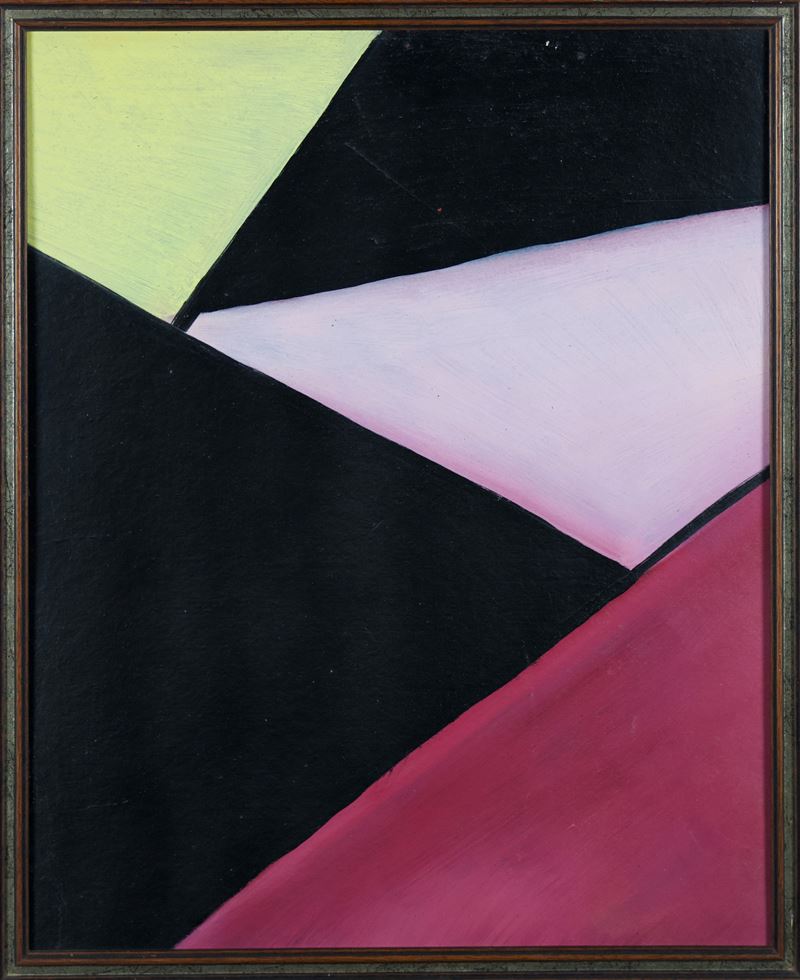 Bruno Caraceni - Opera Senza titolo, olio su cartone