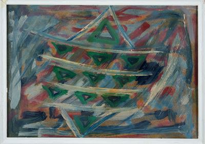Senza titolo, olio su catone, 1969