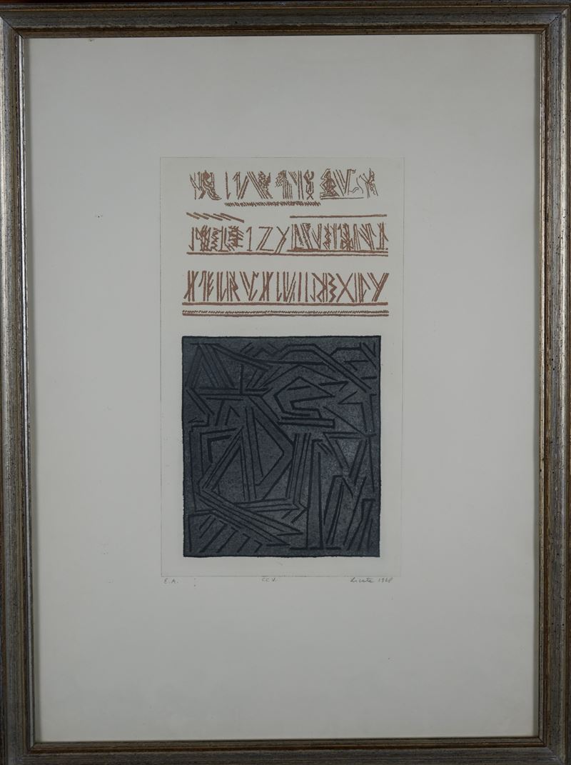 Riccardo Licata - Senza titolo (Acquaforte e acquatinta, 1968)