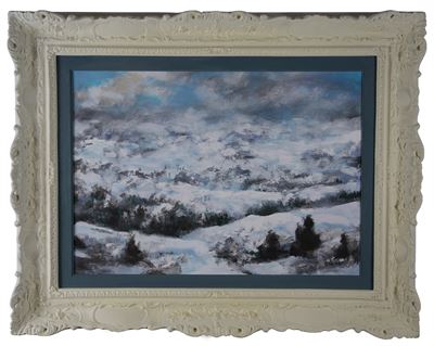 Nevicata - Olio su tavola, 50x70 cm, 2018