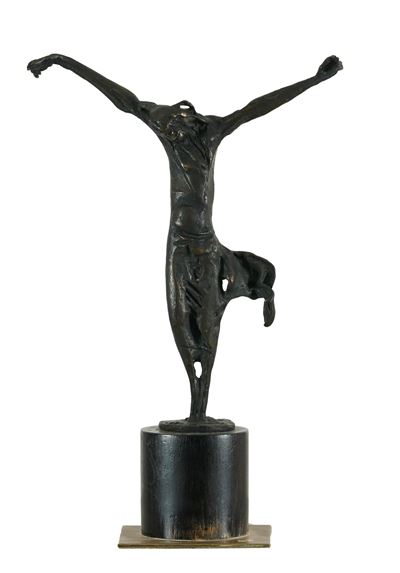Cristo Redentore in bronzo su base di ottone