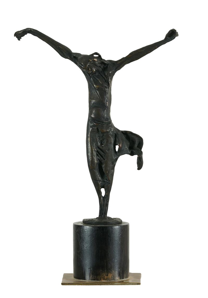 Iorio Vivarelli - Cristo Redentore in bronzo su base di ottone