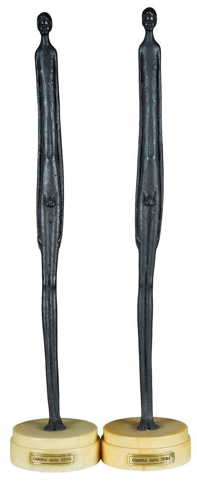 Ombre della sera — sculture in bronzo su base di pietra