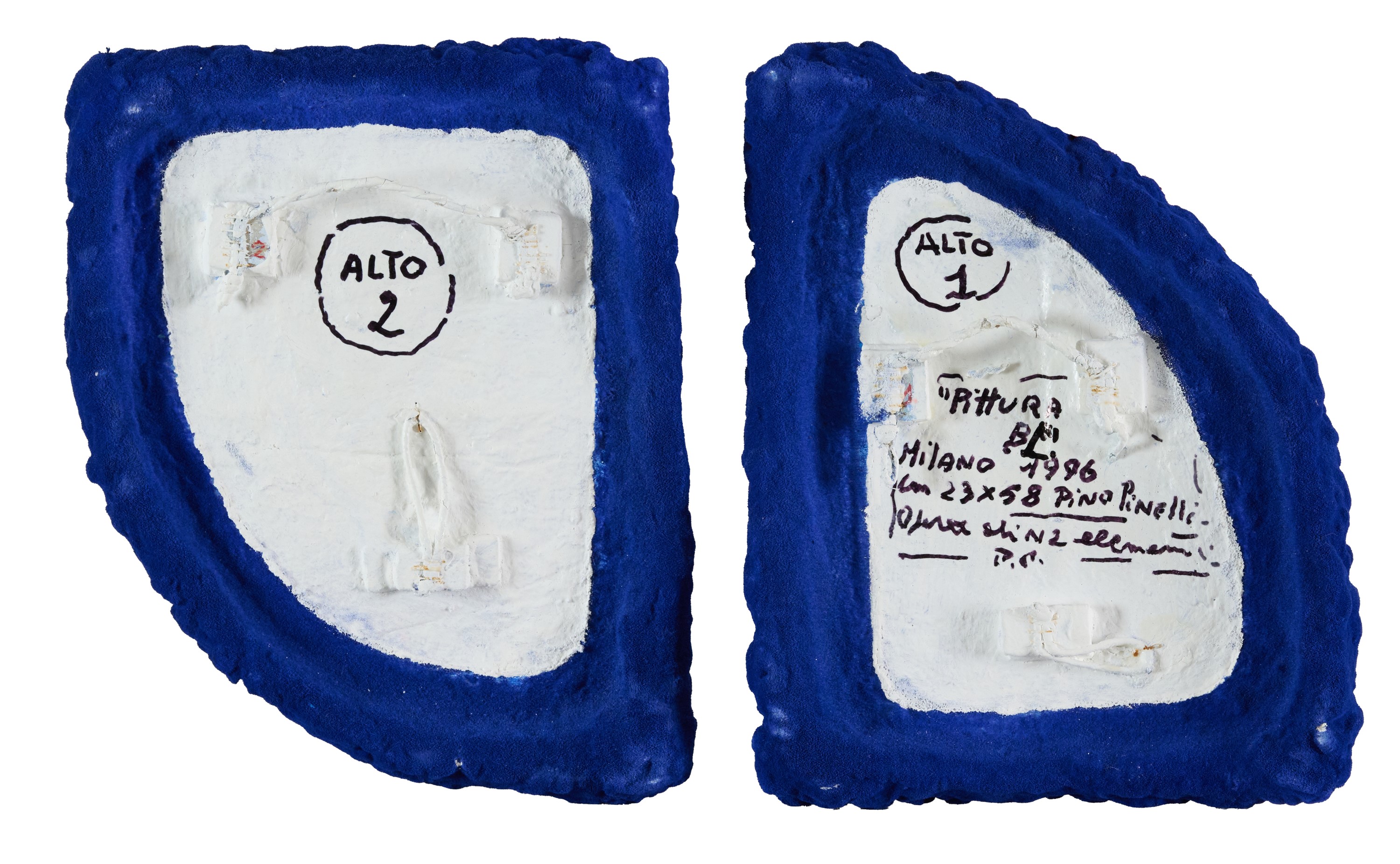 Pino Pinelli - Pittura BL (tecnica mista su due elementi), 1996