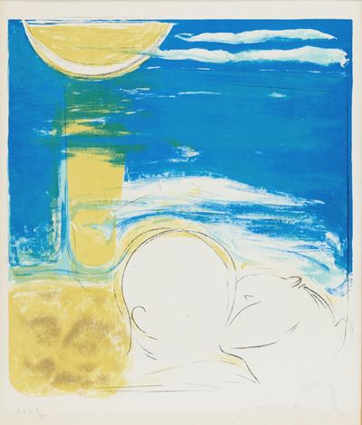 La luna e gli amanti (litografia su carta), 1971