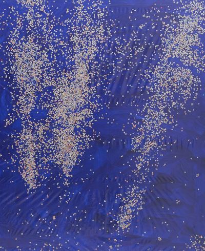 Coriandolo, acrilico e coriandoli su tela (1985)