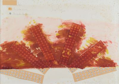 Sole, progetto dell’opera «Il Sole», tecnica mista e collage su cartoncino (1967)