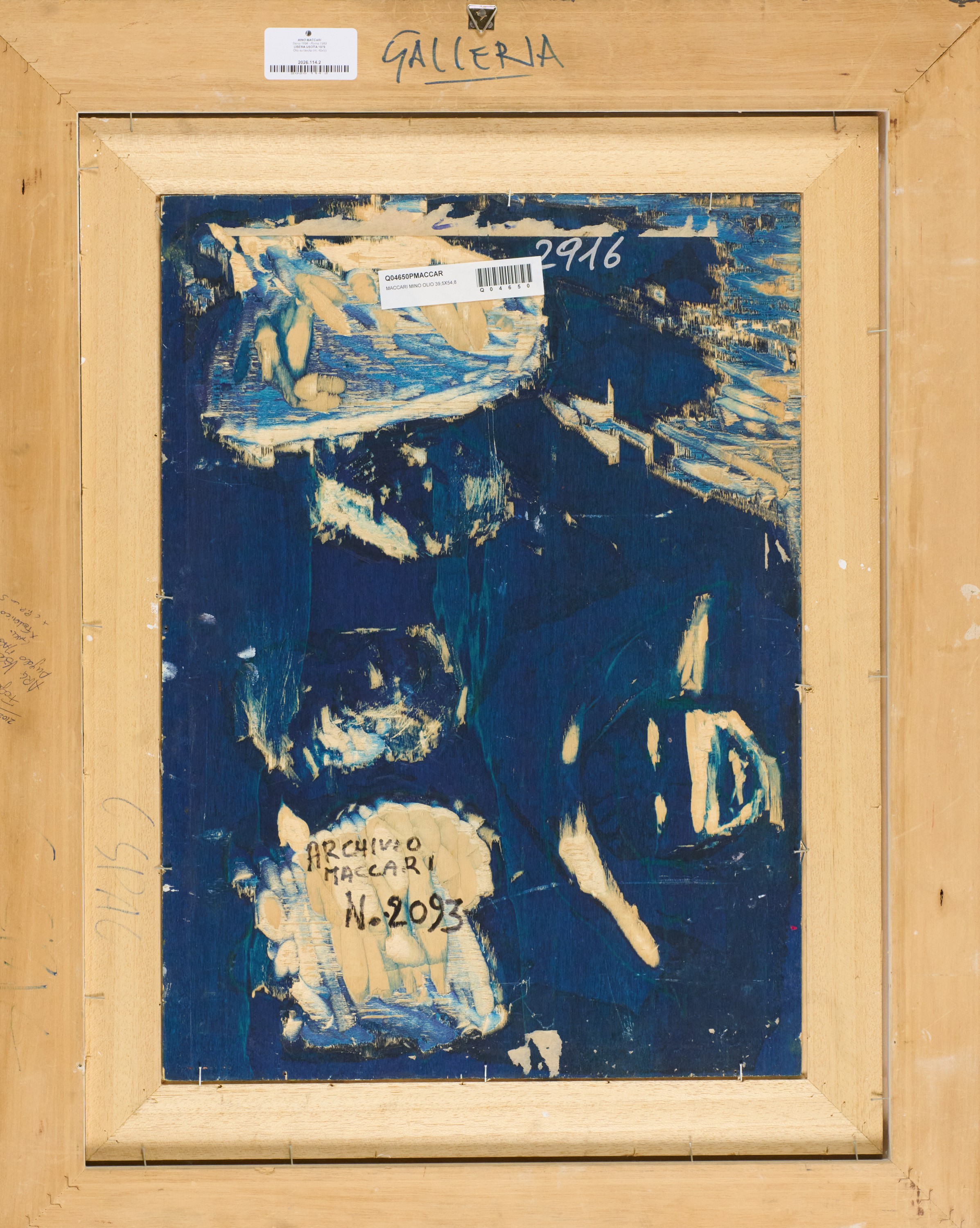 Mino Maccari - Libera uscita, olio su tavola (1979)