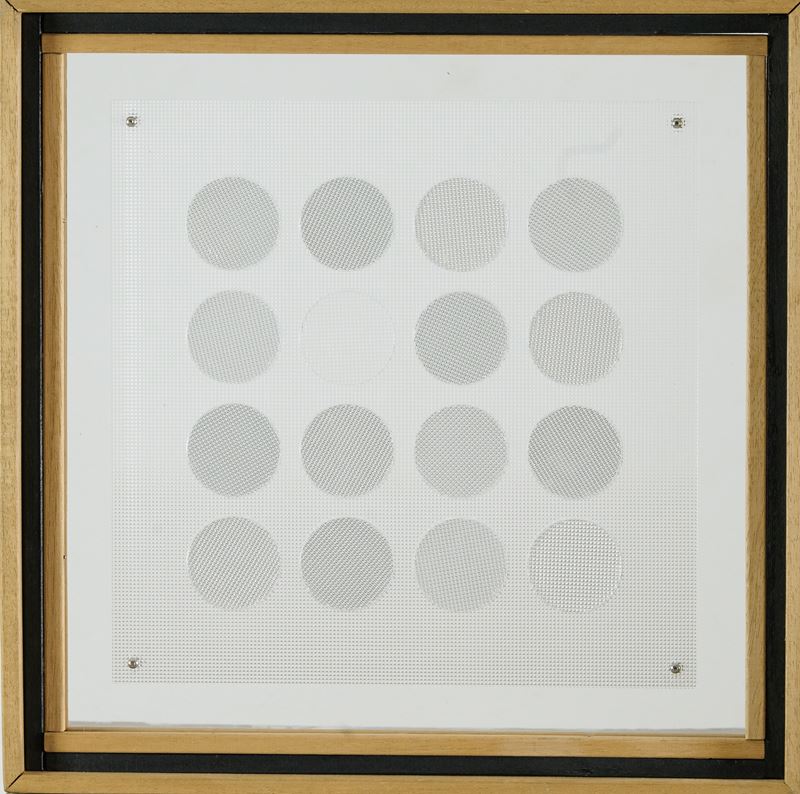 Ennio Chiggio - Diffrazione Cerchi Quadrettati, metacrilato operato