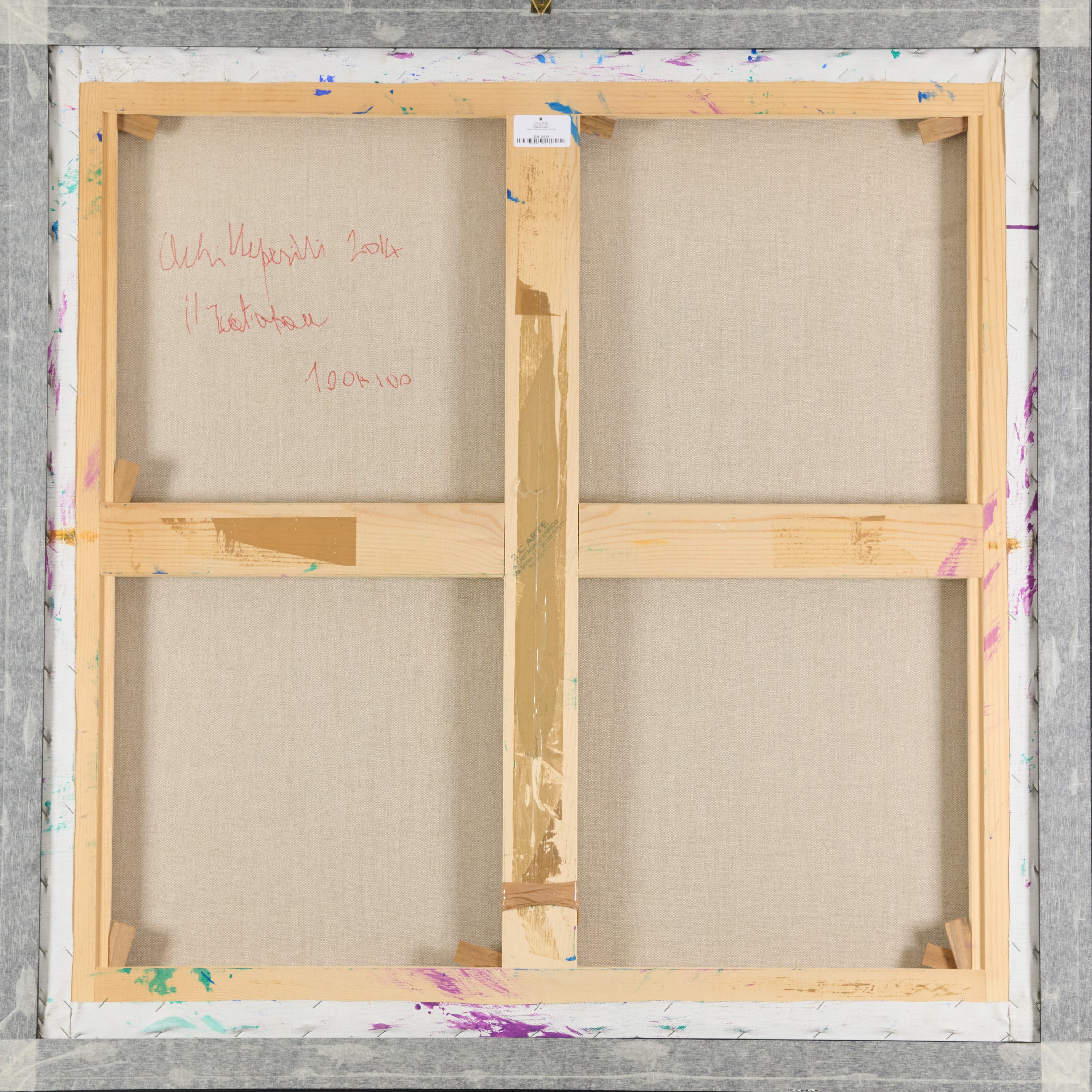 Achille Perilli - Il Ratapan, tecnica mista su tela (2014)