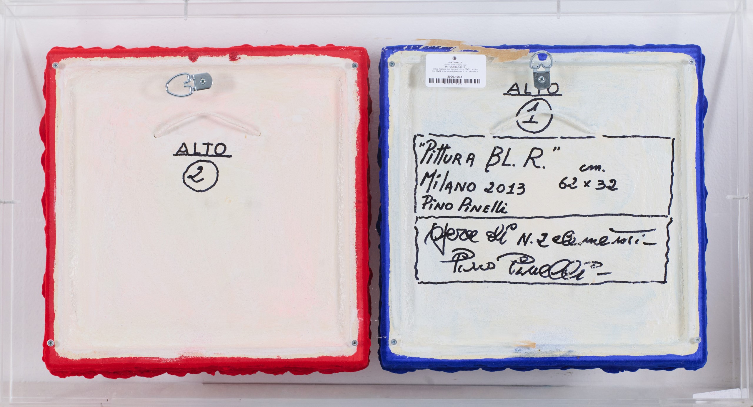 Pino Pinelli - Pittura BL.R. (tecnica mista su due elementi)