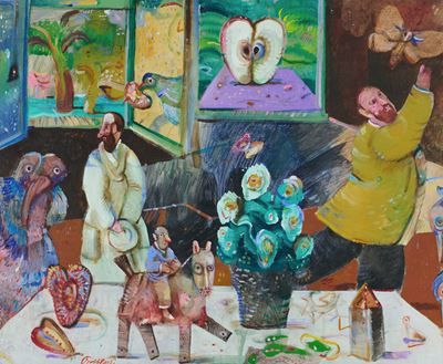 Senza titolo, olio su tavola (1989)