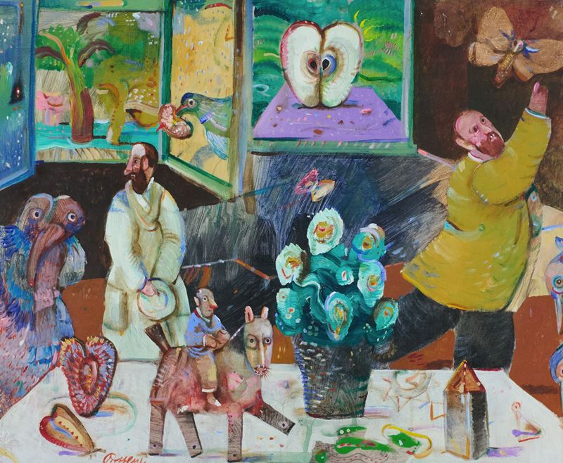 Antonio Possenti - Senza titolo, olio su tavola (1989)