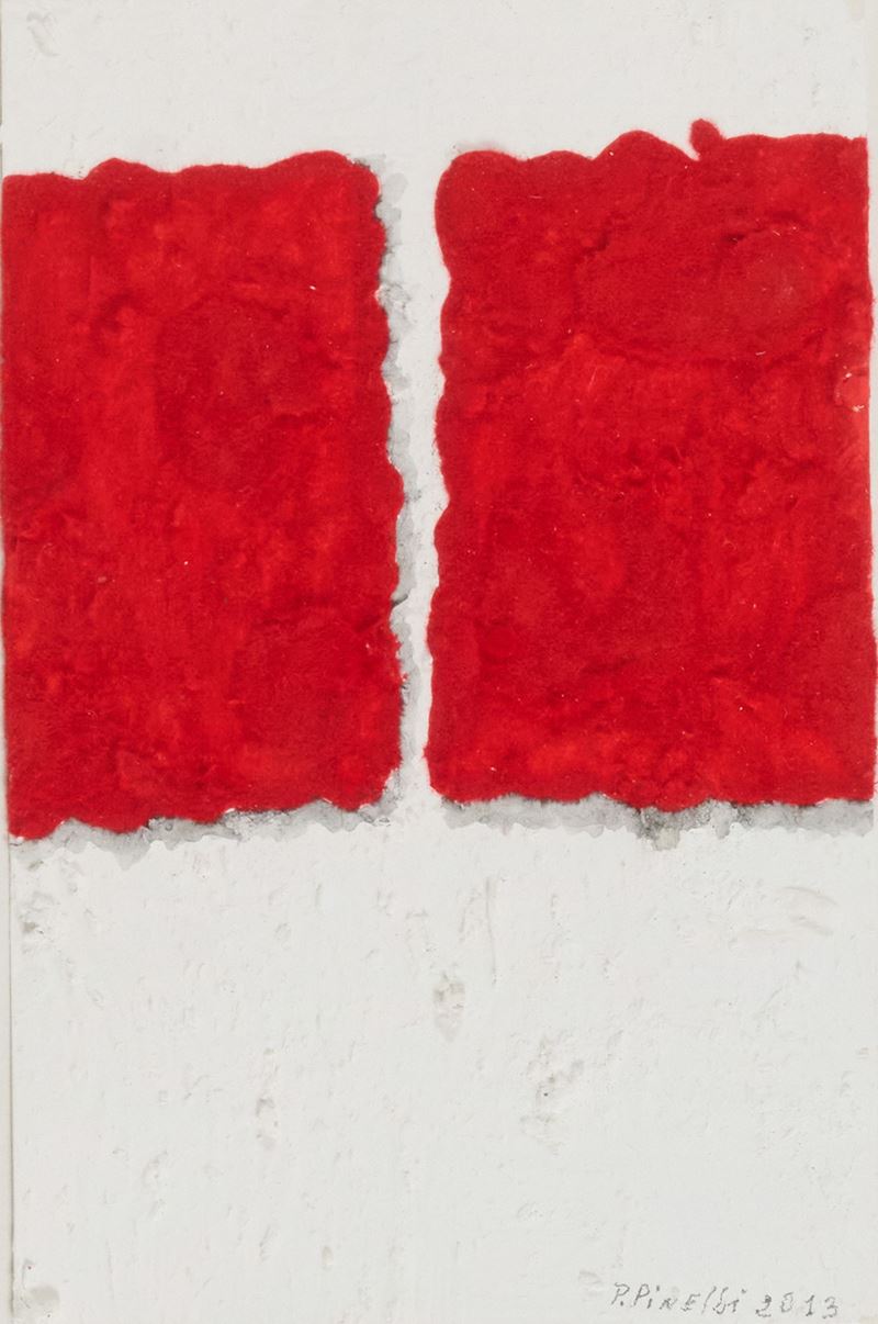 Pino Pinelli - Senza titolo (tecnica mista su cartoncino), 2013