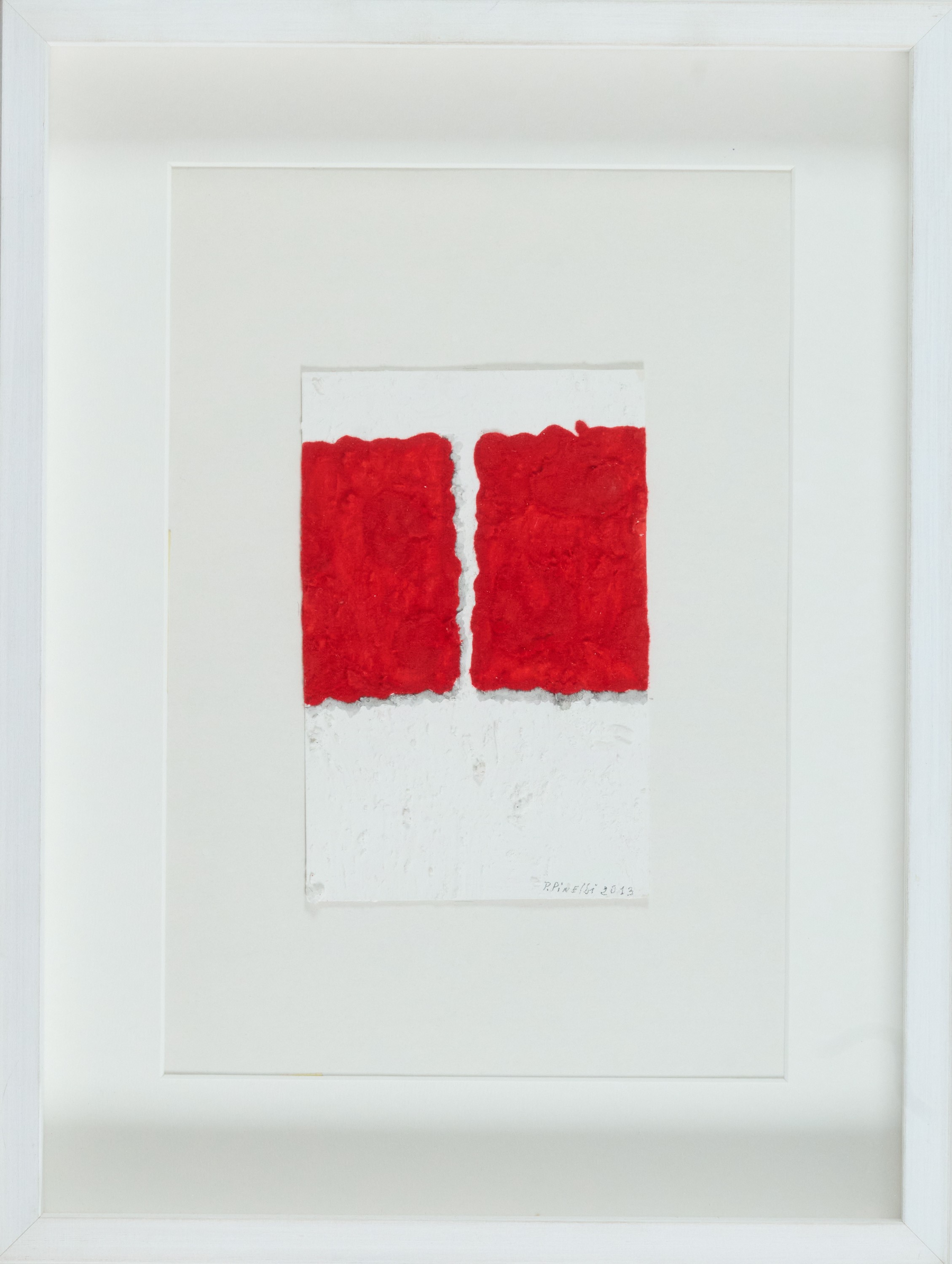 Pino Pinelli - Senza titolo (tecnica mista su cartoncino), 2013