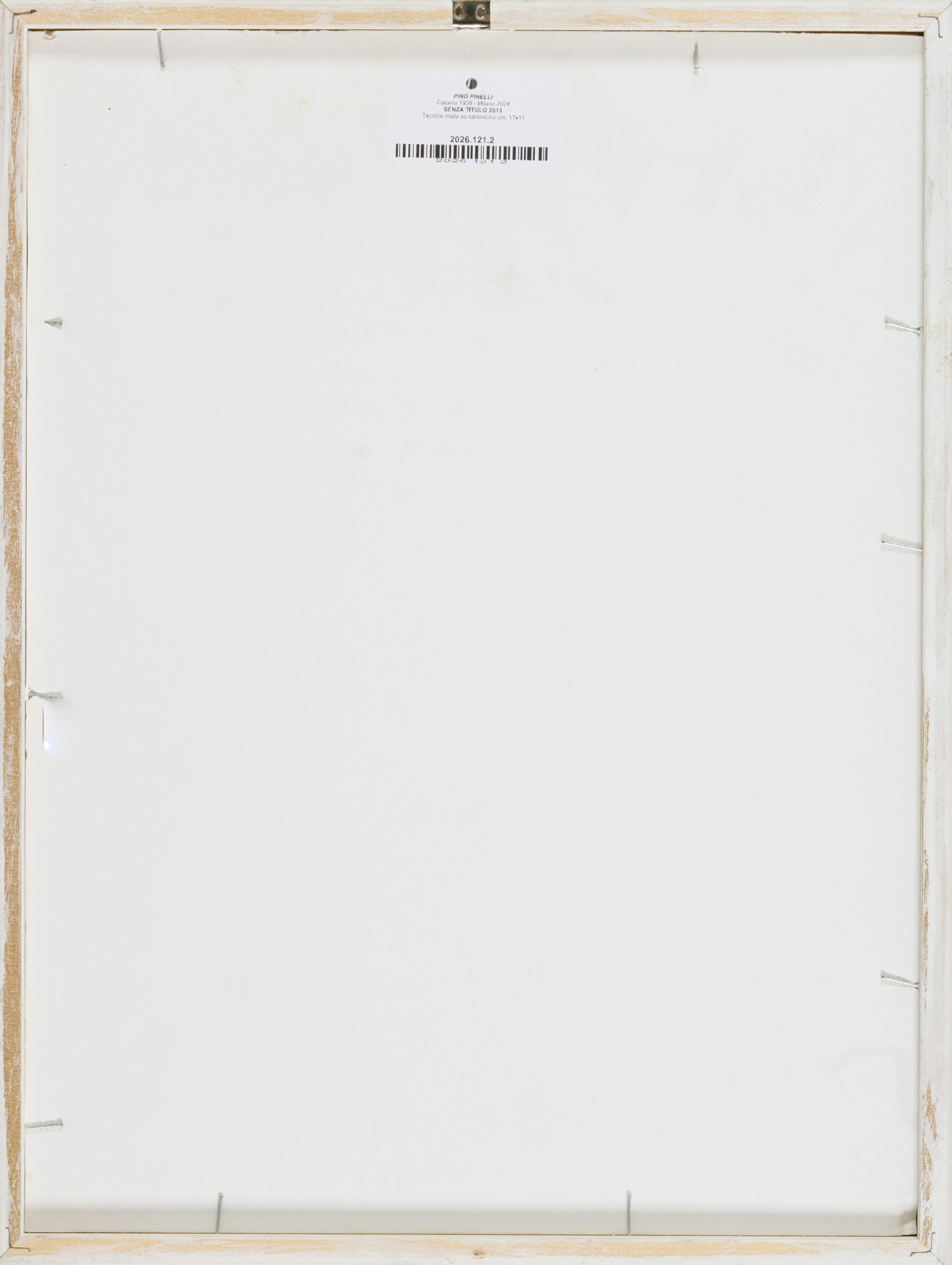 Pino Pinelli - Senza titolo (tecnica mista su cartoncino), 2013