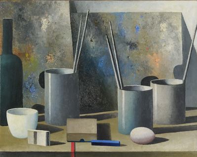 Tavolozza realista, olio su tela (2009)