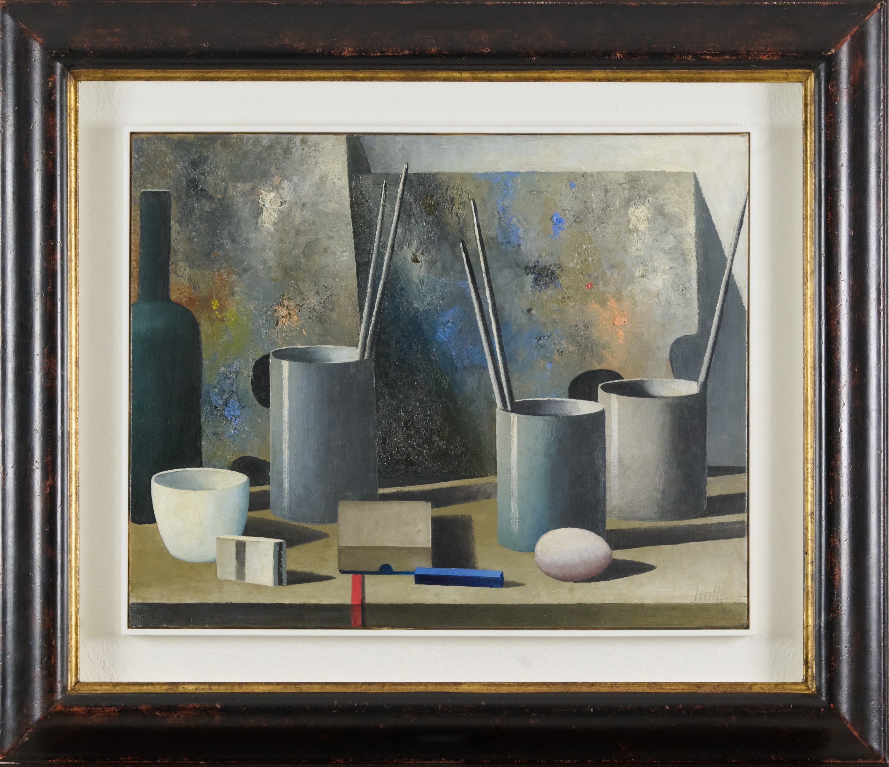 Marcello Scuffi - Tavolozza realista, olio su tela (2009)