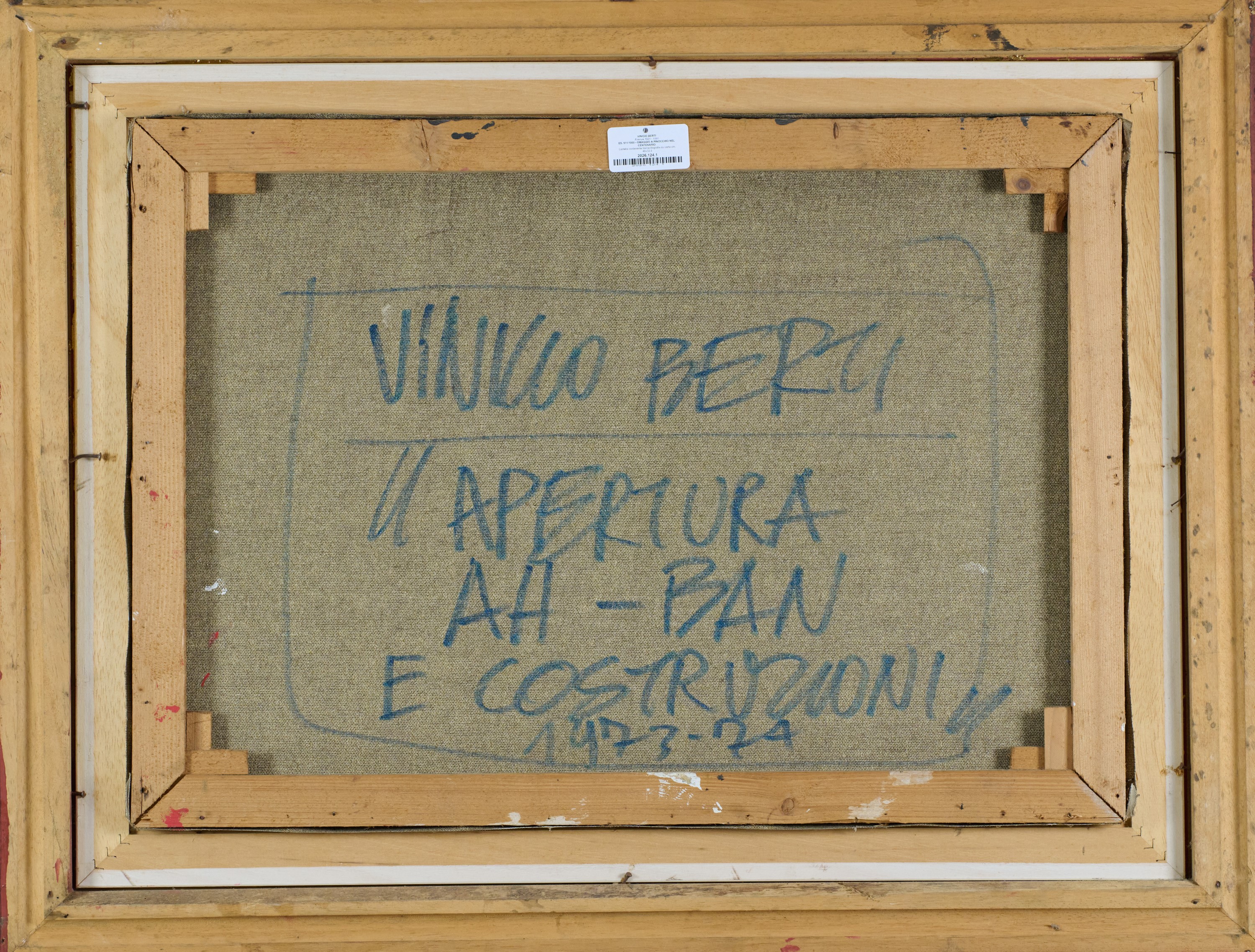 Vinicio Berti - Apertura Ah-Ban e costruzioni