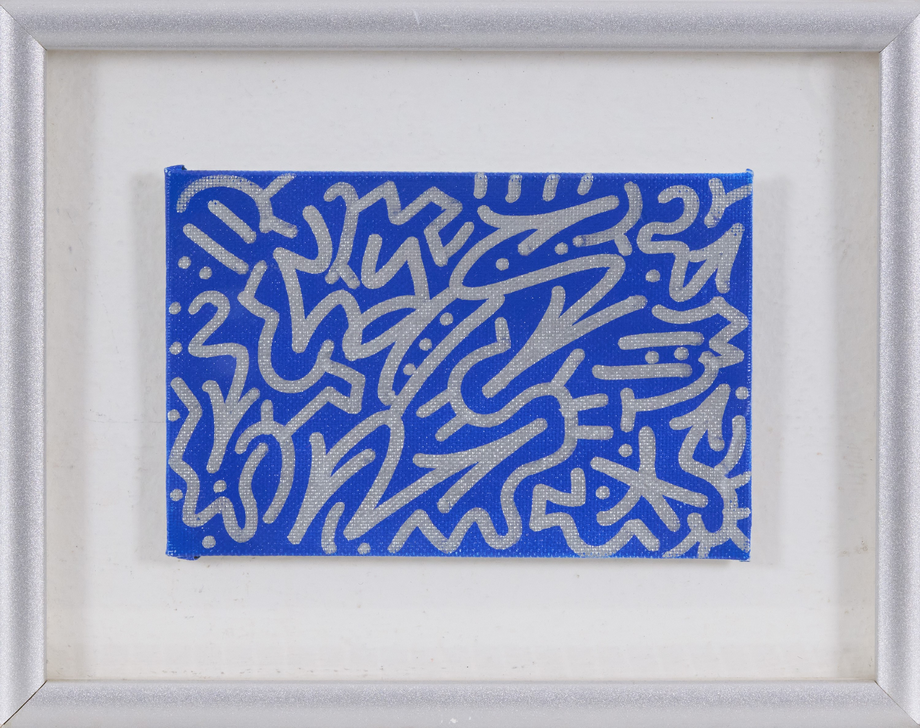 Angel Ortiz Little Angel - The Blue Face Off (olio e pennarello a vernice su cartone telato), 200...