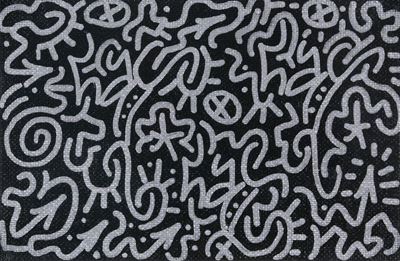 The Silver Slick (Olio e pennarello a vernice su cartone telato)