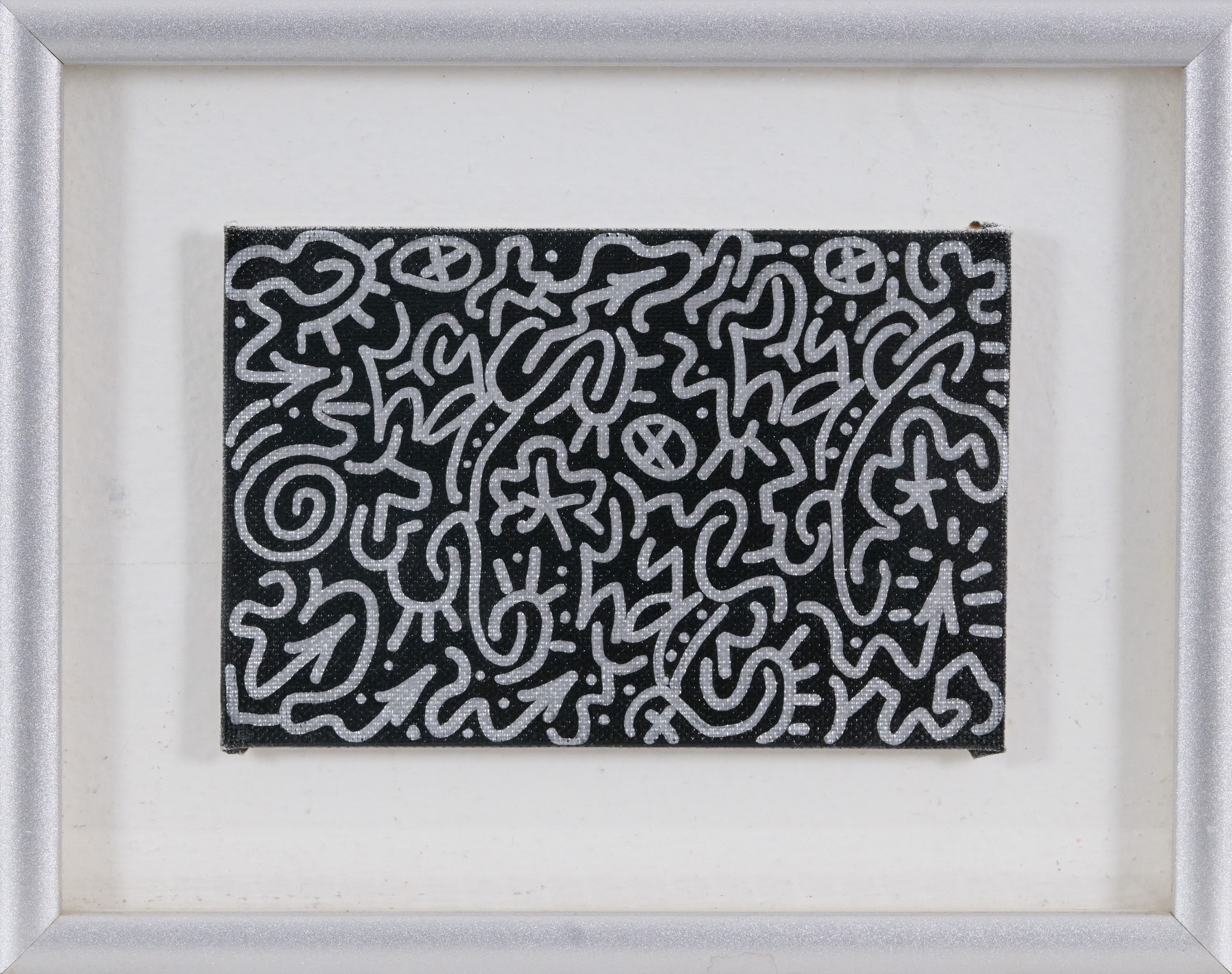 Angel Ortiz Little Angel - The Silver Slick (Olio e pennarello a vernice su cartone telato)