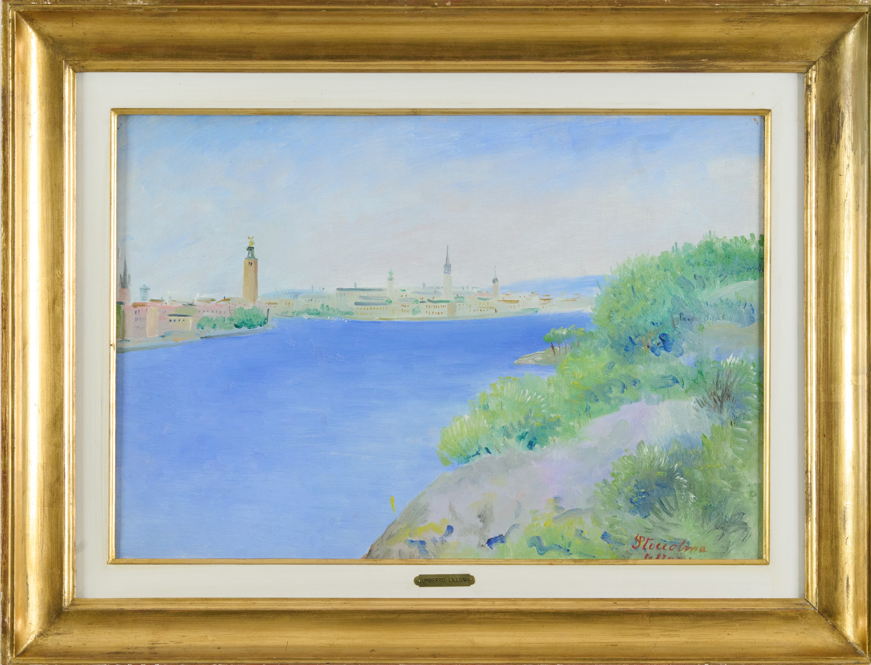 Umberto Lilloni - Stoccolma, olio su tela (1949)