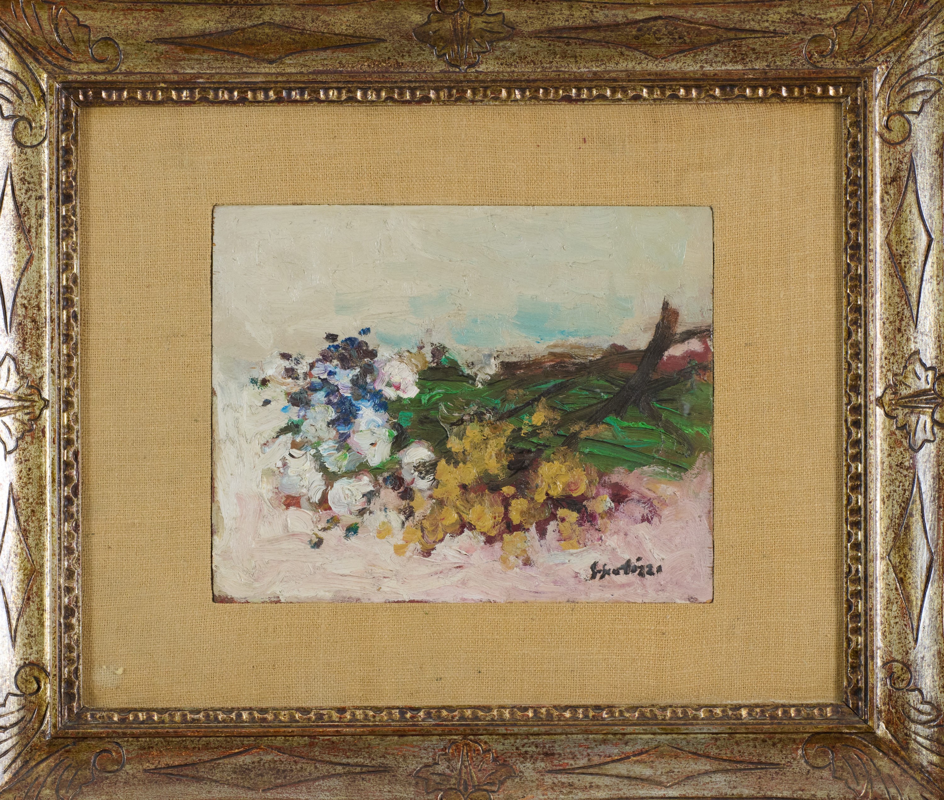 Sergio Scatizzi - Mazzo di fiori, olio su tavola