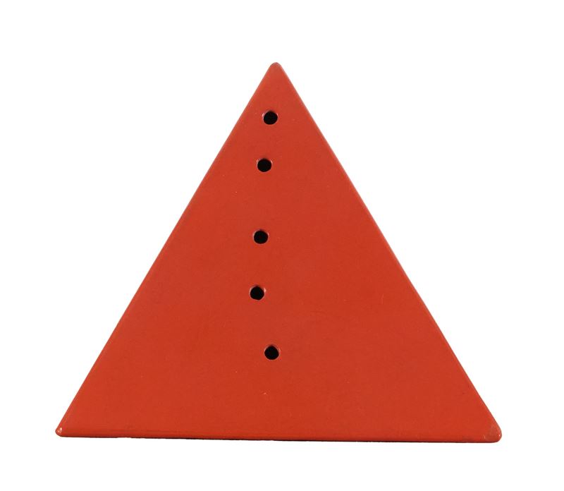Lucio Fontana - Piramide in metallo laccato con buchi