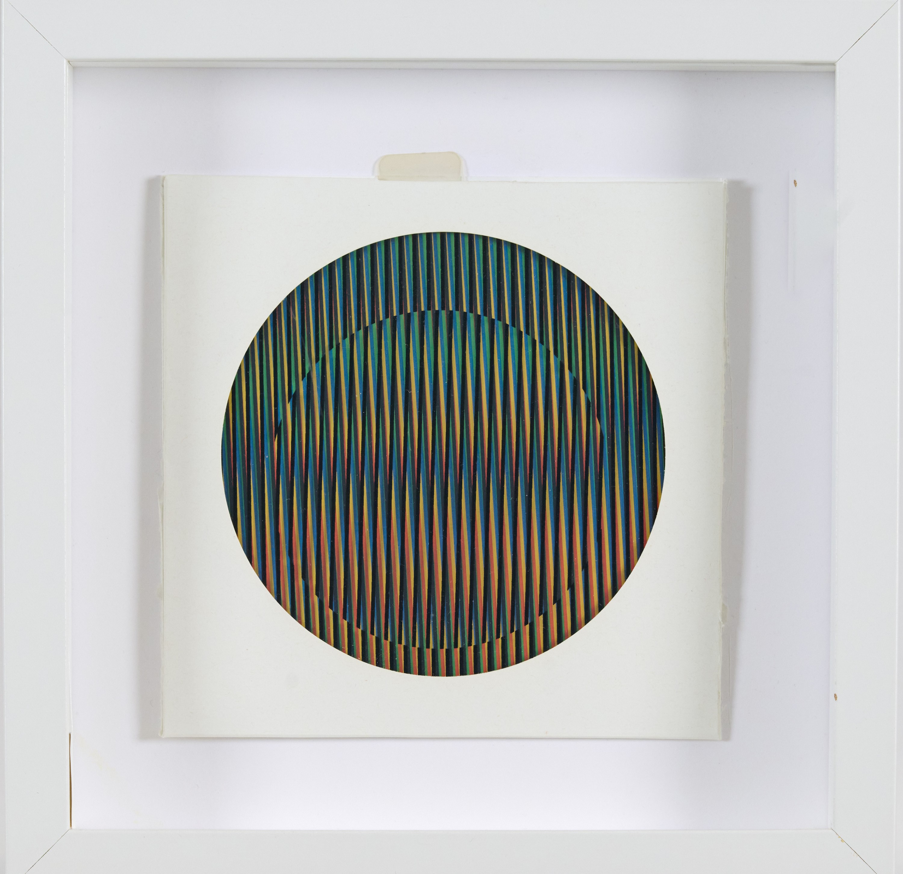 Carlos Cruz Diez - Carlos Cruz-Diez, Cromointerferenza manipolabile circolare, carta e stampa su ...
