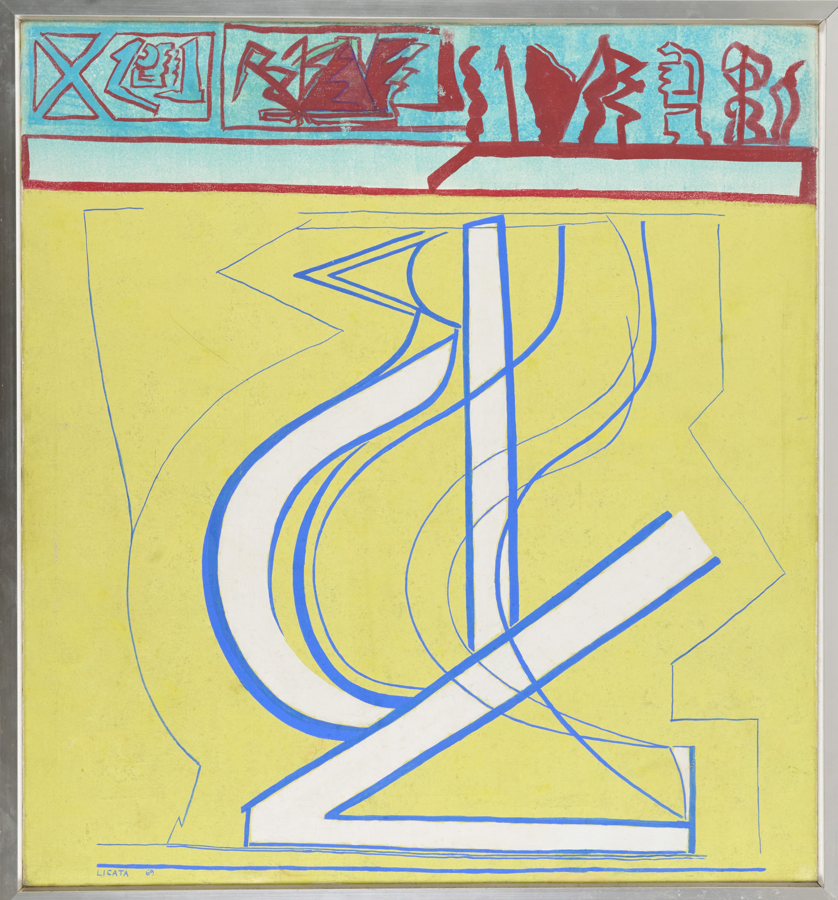 Riccardo Licata - Senza titolo (Tempera all’uovo su tela), 1969