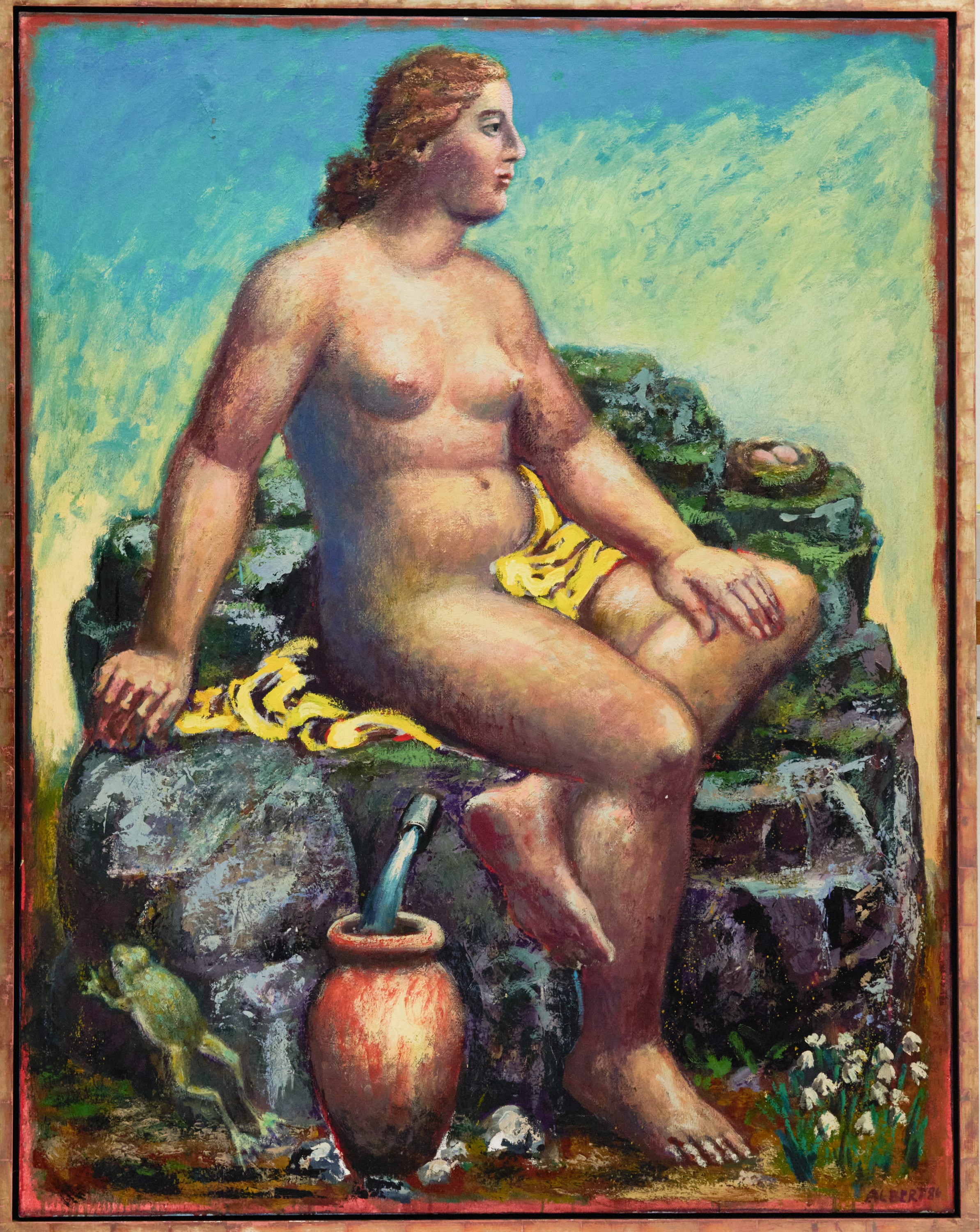 Hermann Albert - Primavera, olio su tela (1986)
