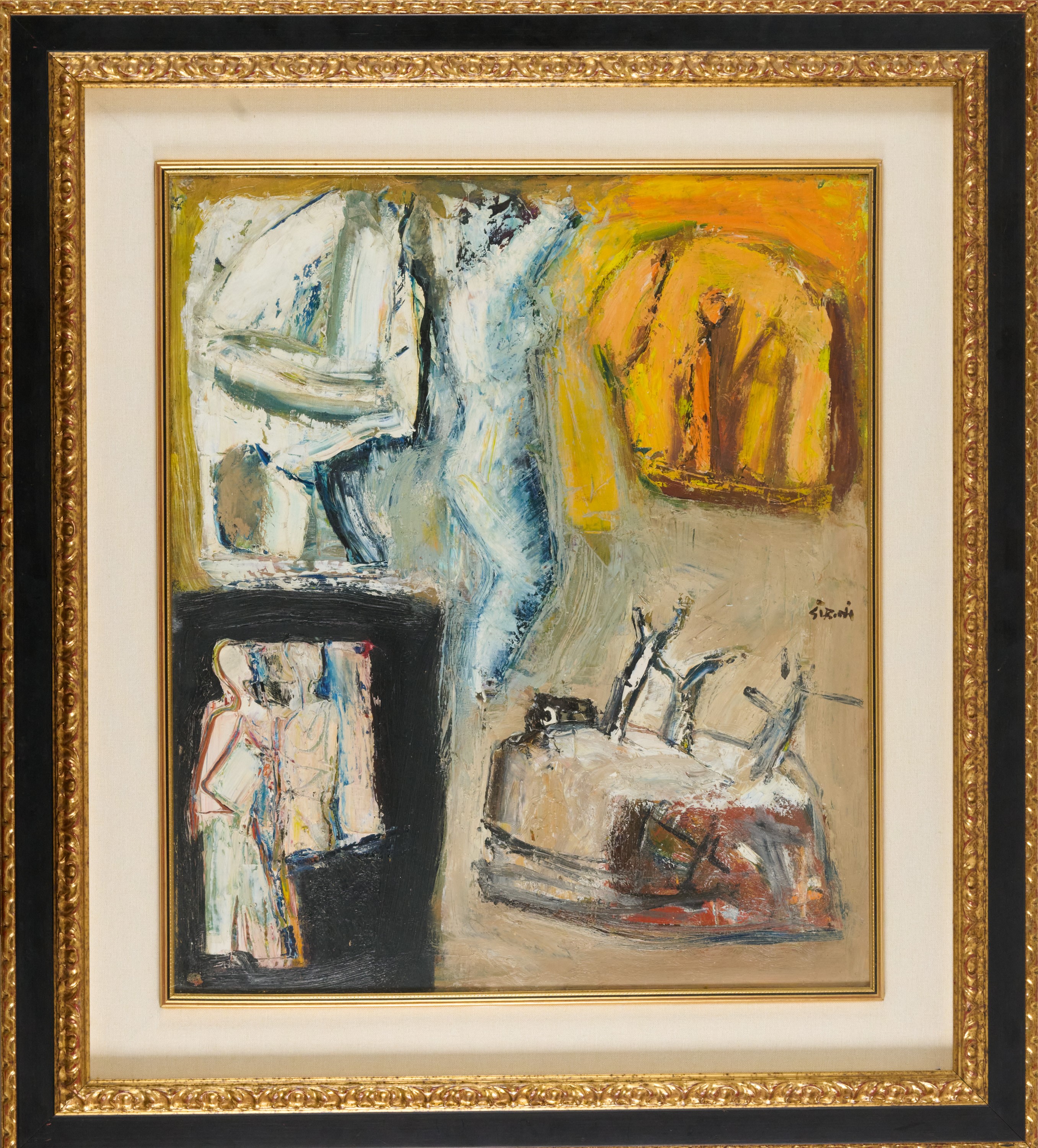 Mario Sironi - Composizione, olio su tela