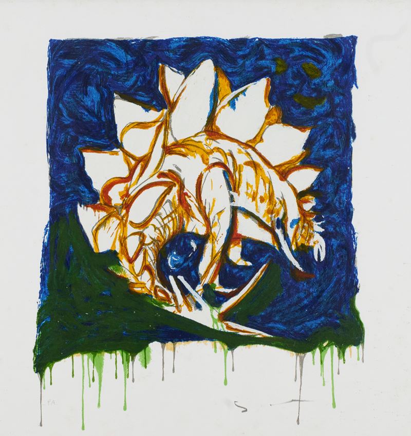 Mario Schifano - Estinti (serigrafia materica, 1996)