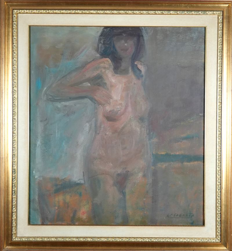 Giovanni la Cognata - Nudo femminile, olio su tela