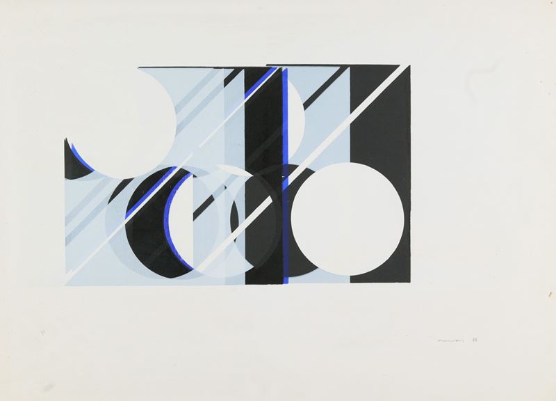 Giovanni Campus - Senza titolo (serigrafia su cartoncino), 1969