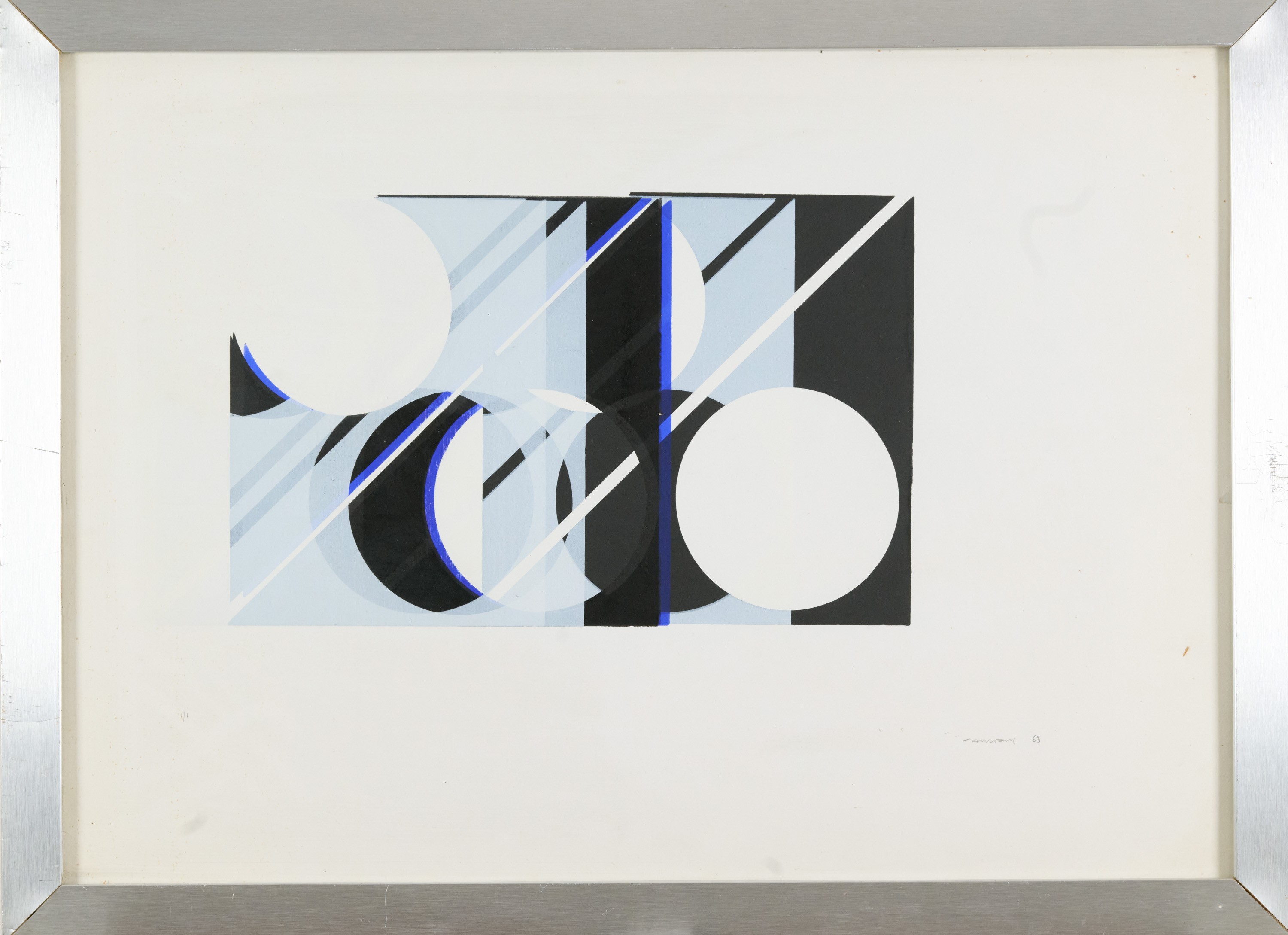 Giovanni Campus - Senza titolo (serigrafia su cartoncino), 1969