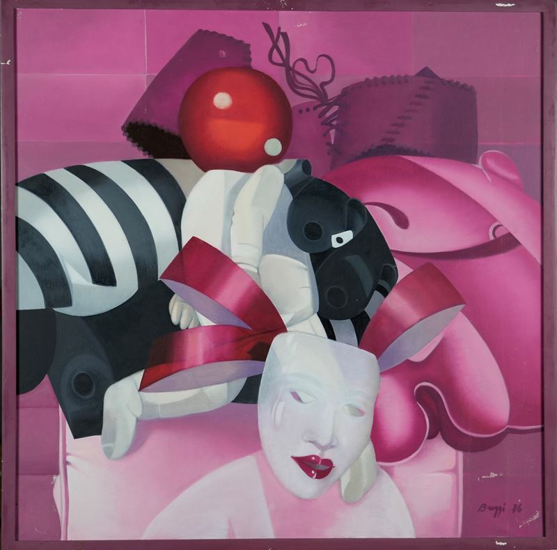 Wanda Broggi - Piccole presenze N°5, olio su tela