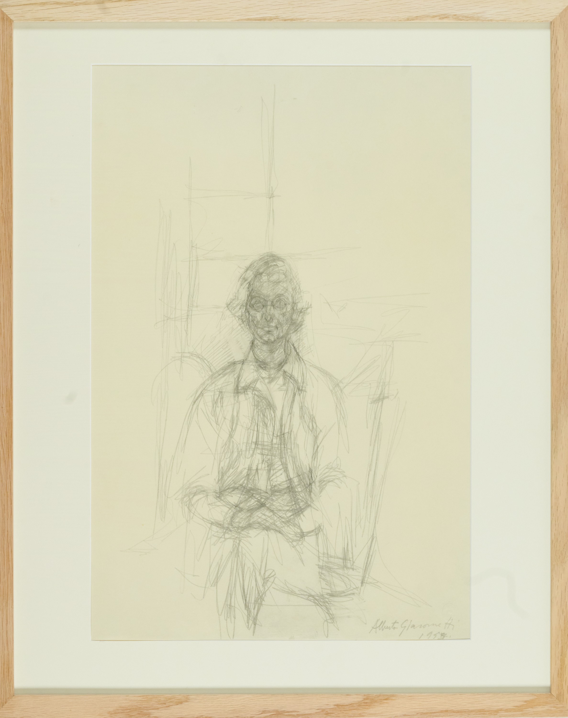 Alberto Giacometti - Ritratto di giovinetta II, fotolitografia su cartoncino (1963)