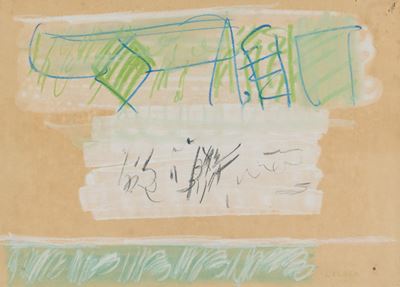 Senza titolo, tecnica mista su carta intelata