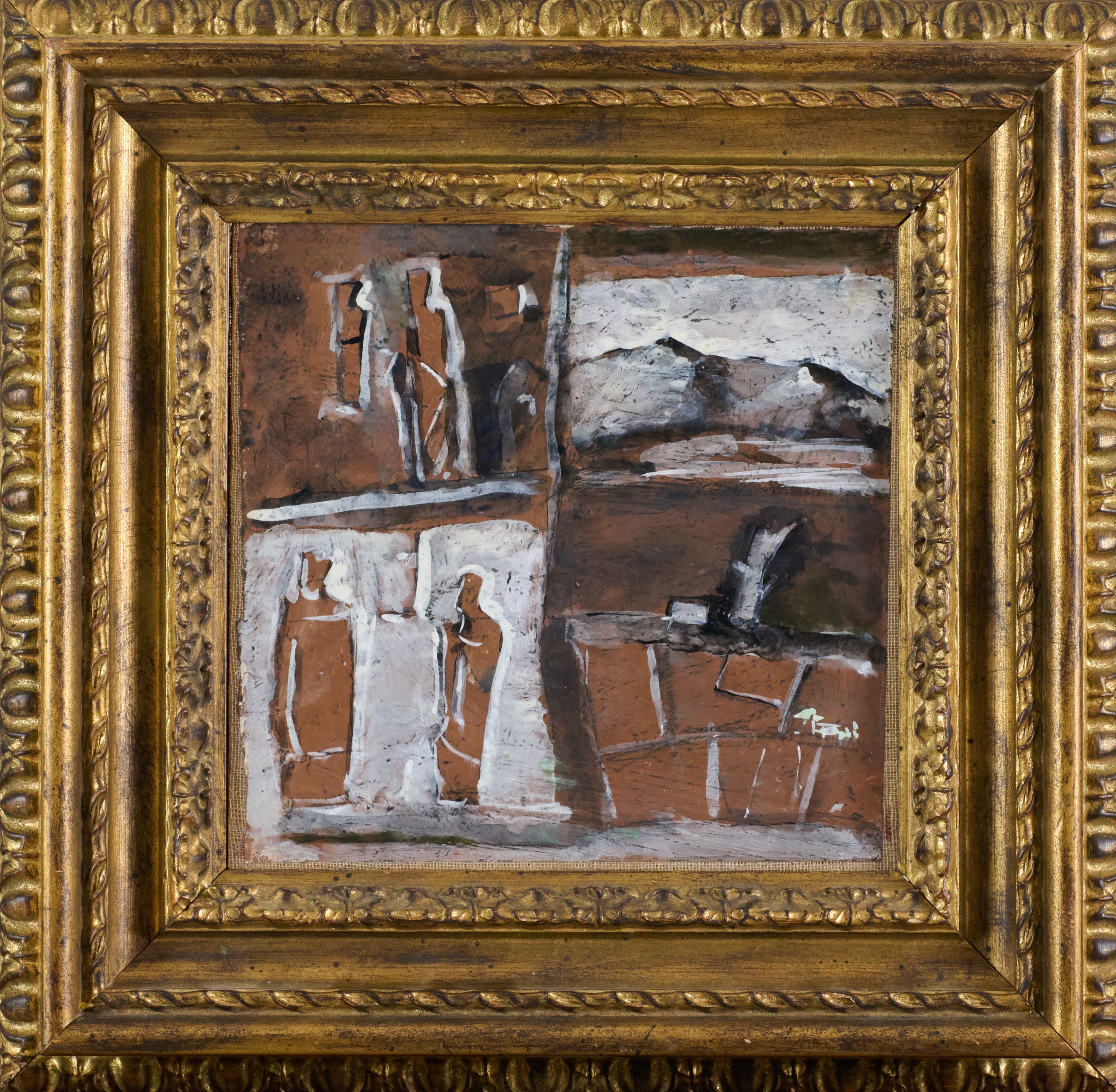 Mario Sironi - Composizione, tempera e china su carta applicata su tela