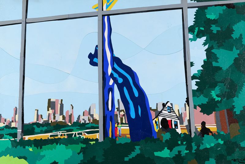 Ugo Nespolo - Roof garden on the met