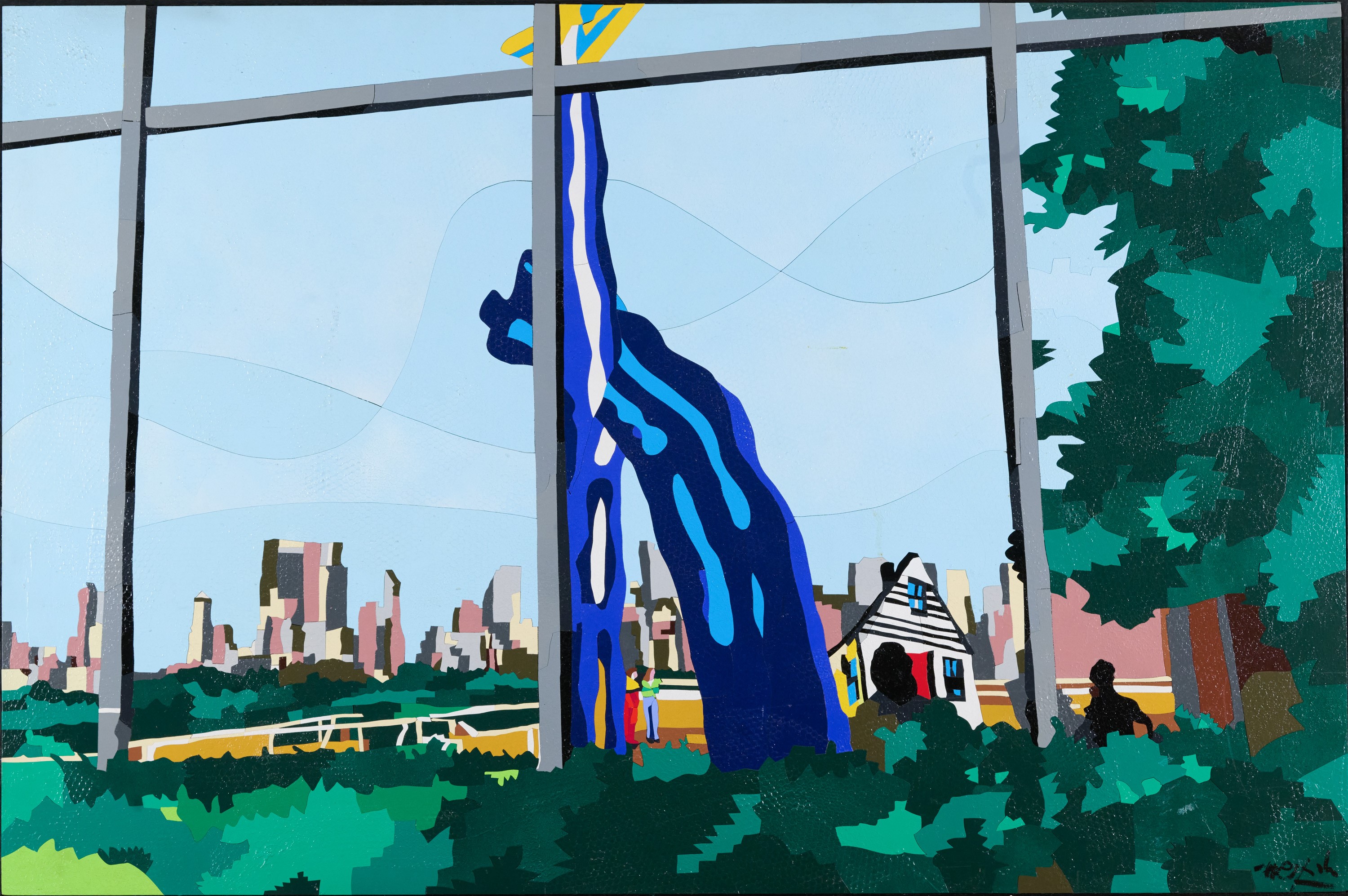 Ugo Nespolo - Roof garden on the met