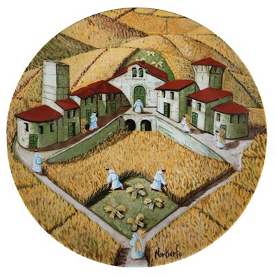 Momenti francescani (piatto in ceramica), 1982