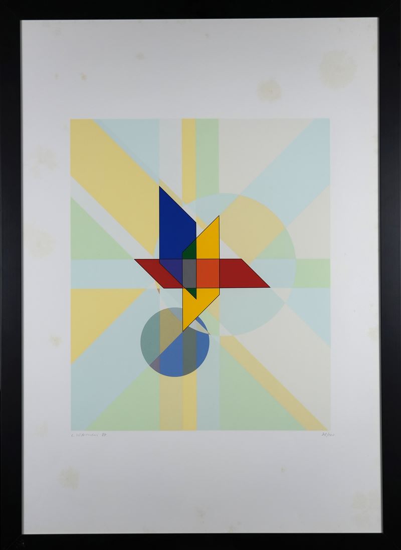 Luigi Veronesi - Senza titolo (serigrafia) [1987]