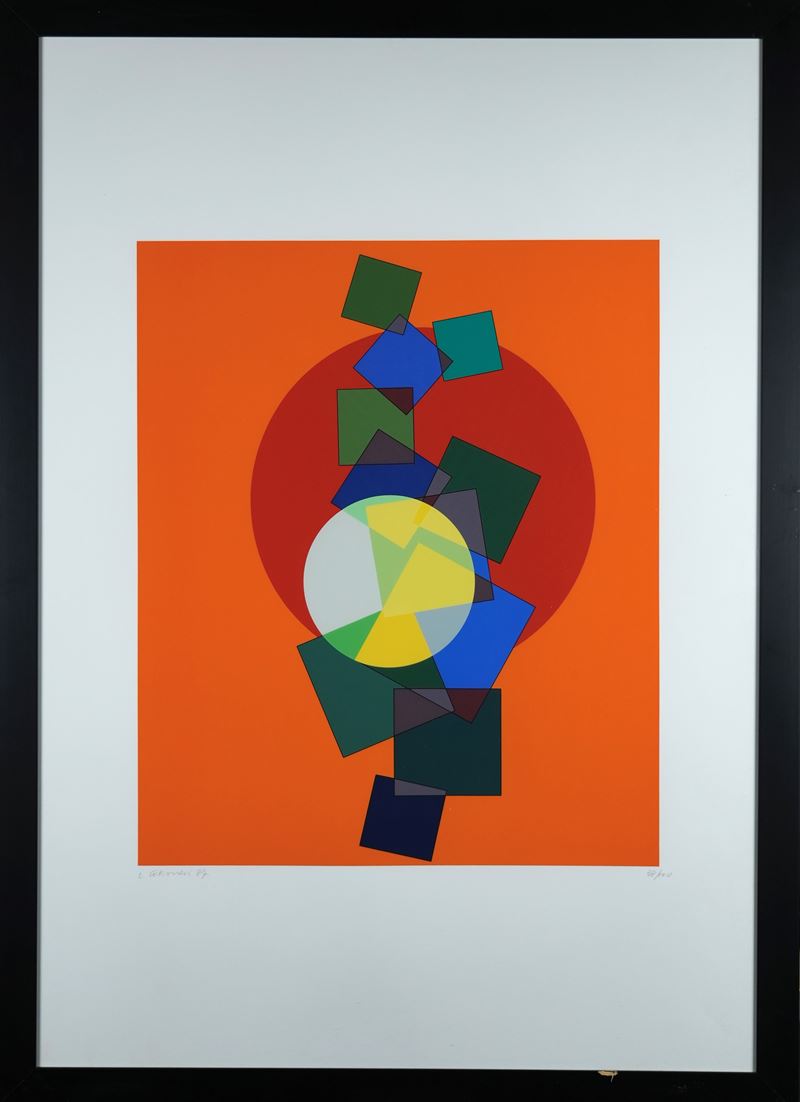 Luigi Veronesi - Senza titolo (serigrafia, 1987)