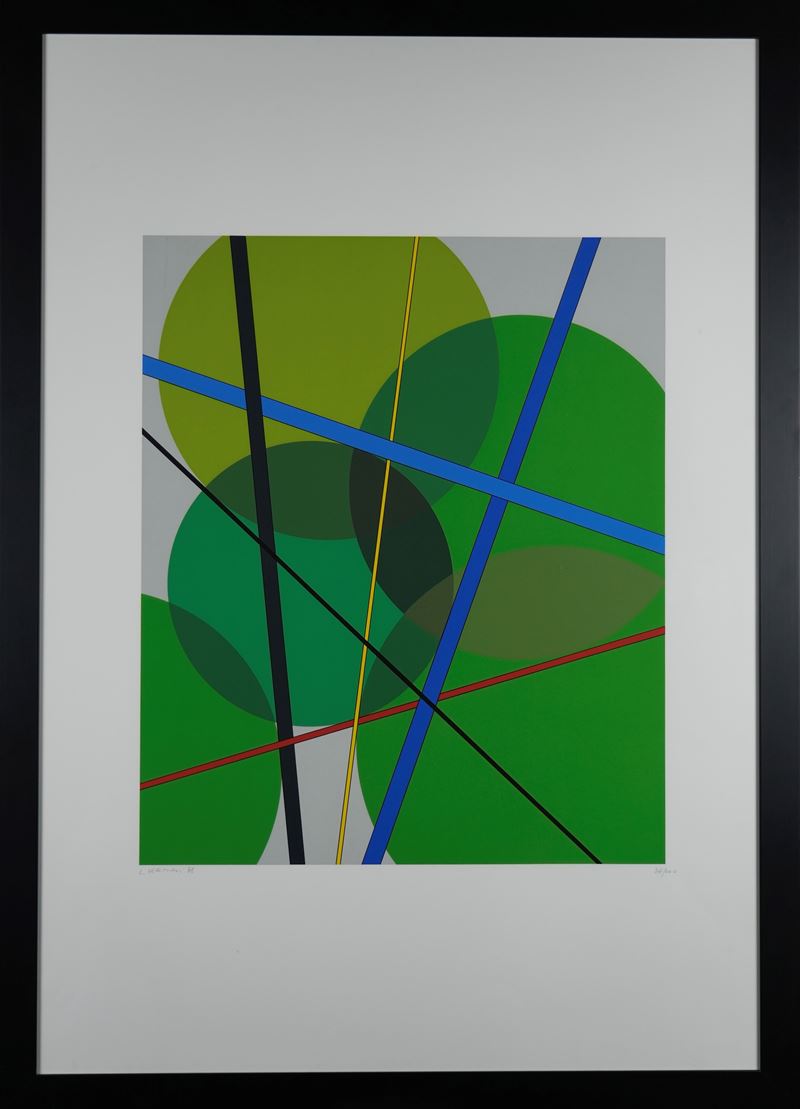 Luigi Veronesi - Senza titolo (serigrafia, 1988)