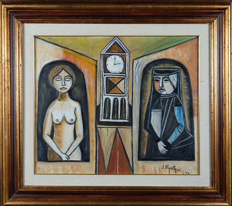 Jolanda Montagni - Oggi e ieri, olio su tela (1979)