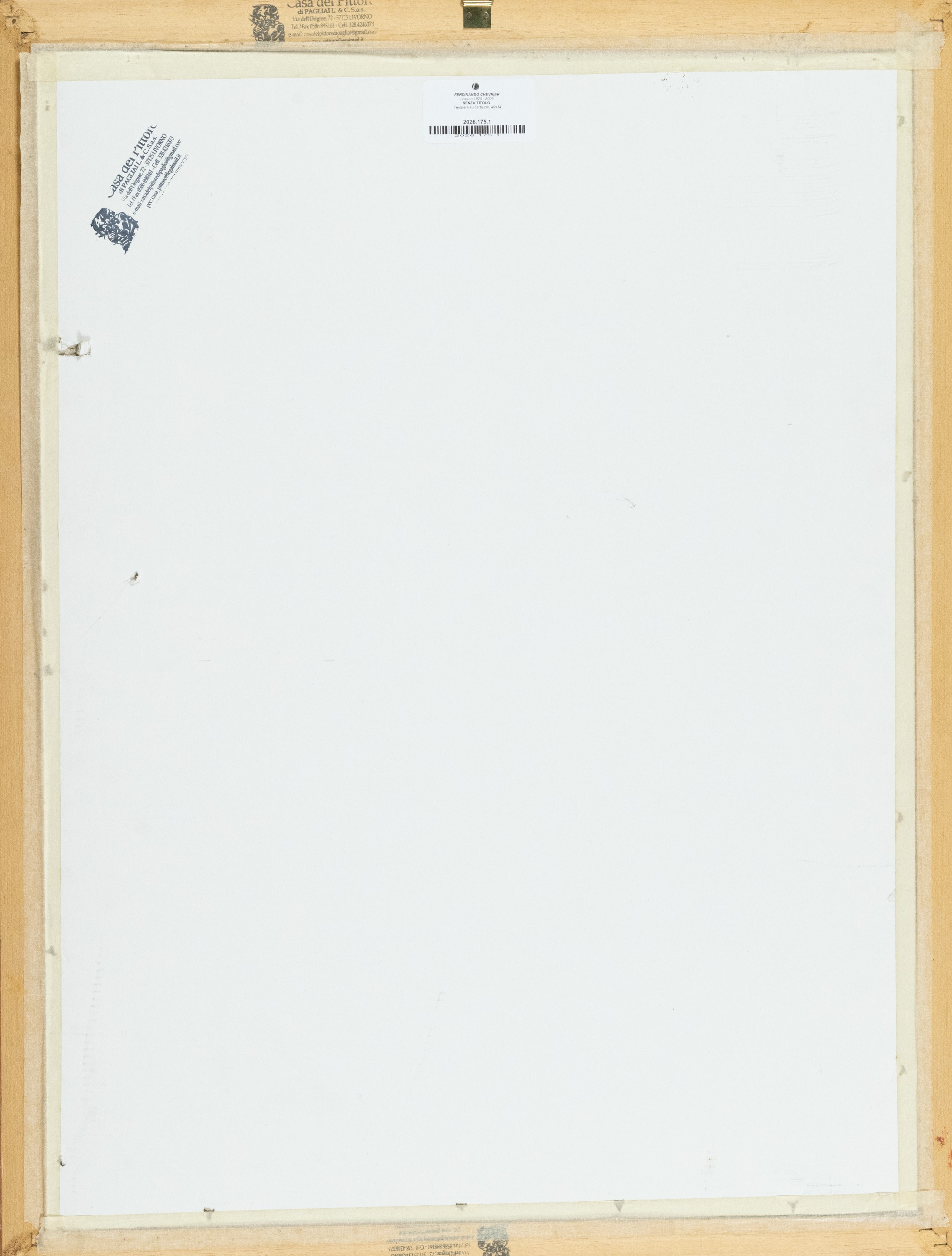 Ferdinando Chevrier - Senza titolo (tempera su carta)