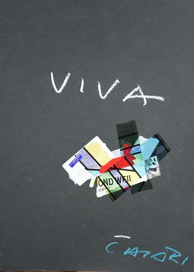 Viva (collage e tecnica mista su cartoncino), 2005